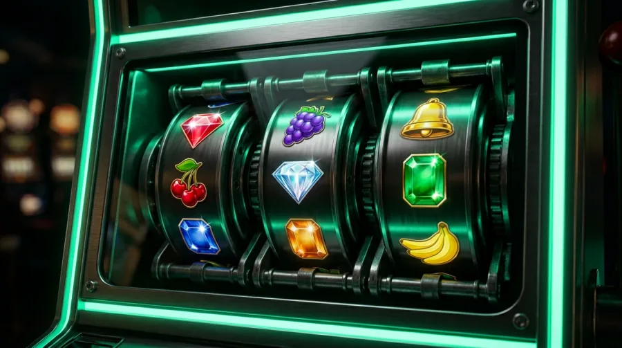 Large library of slot games and spinning reels